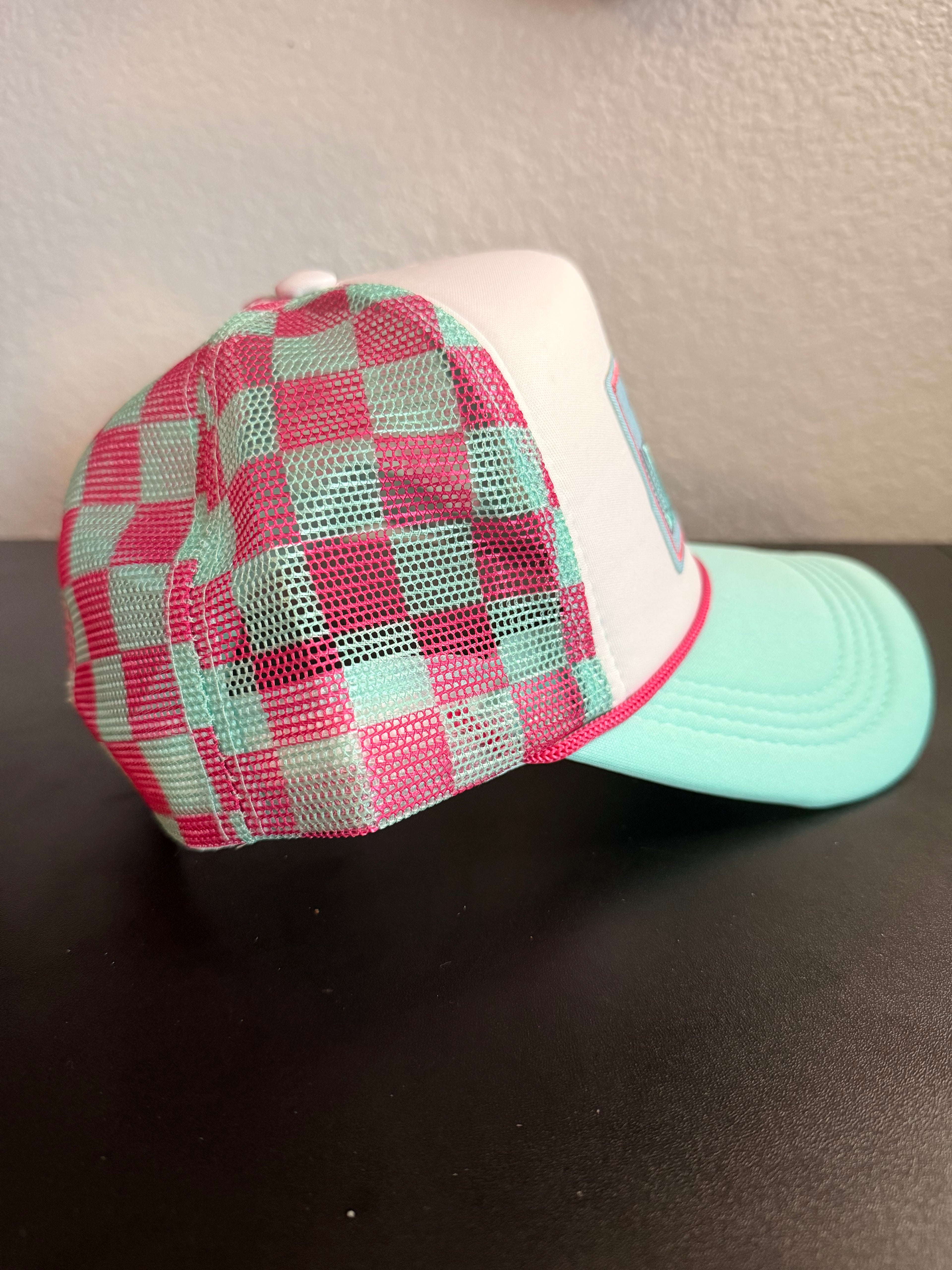Lake Babe Checkered Print Hat